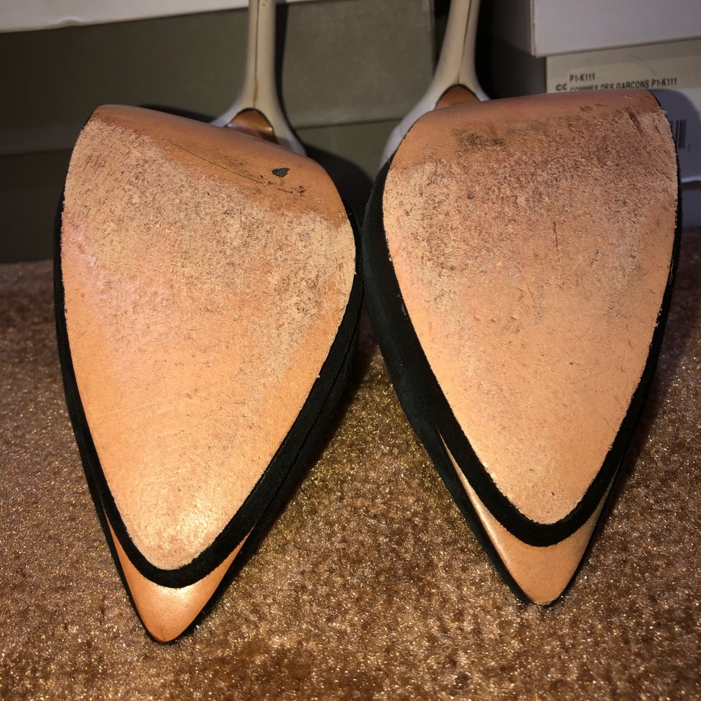 L.A.M.B. Leath/Suede Color Block Pumps - image 4